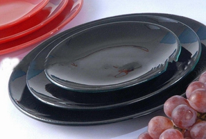 Wholesale NEW fashion round shiny glass dinner set elegant dinner plates