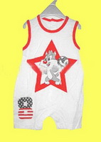 Wholesale boys sleeveless cotton best selling good reputation baby romper