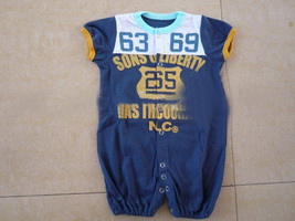 Wholesale short sleeve cotton nice processed high quality unisex baby wear