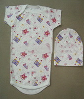 Wholesale fashionable best selling short sleeve organic cotton infant creepers