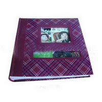 Wholesale PUcover excellent gift hot selling purple grid baby photo album