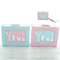 Wholesale 20pages wooden case binding box gift promotion baby photo album
