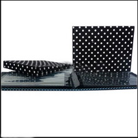 Wholesale baby black white dotted high quality fabric covered photo album