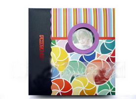 Wholesale paper cover welded bound plush children photo album