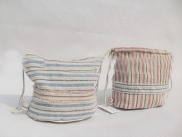 Wholesale mini drawstring Cotton Fabric backpack for kids with light toys