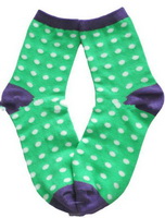 Wholesale Green Leisure style Children pure cotton Socks