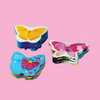 Wholesale butterfly 100% cotton compressed Children Face towel for promotion