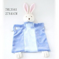Wholesale little pink rabbit plush Embroidered baby Hand towel