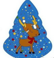 Wholesale Christmas compressed 100% cotton Square  children Face  towel