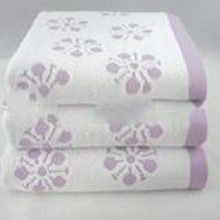 Wholesale 100% Cotton rectangle Jacquard yarn dyed  bath towel for home use