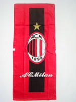 Wholesale 100% Cotton Knitted Printed Square Face Towel for football souvenirs