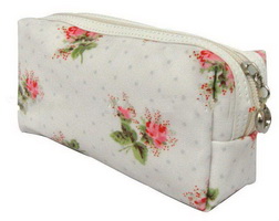 Wholesale elegant ladies' 16*5*10cm toiletry cosmetic makeup bag