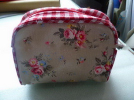 Wholesale floral printed cosmetic bag toiletry bag makeup bag