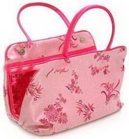 Wholesale 2010 2in1 satin cosmetic beauty pouch makeup bag