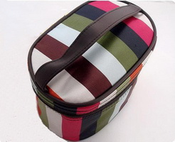 Wholesale high quality cosmetics pouch with silver yellow color water proof