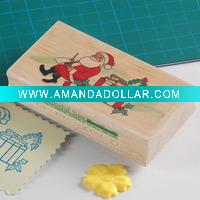 Wholesale Christmas wooden rubber stamp toys gifts for school children