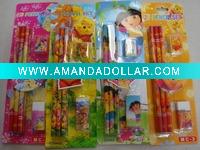 Wholesale 8pcs children school stationery set