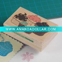 Wholesale new style novelty wooden rubber stamp toys gifts for school children