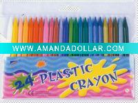 Wholesale 24-color plastic crayons set