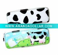 soft PCV with colorful picture pen case for children