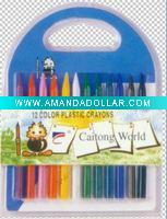 12 colors plastic crayon