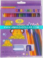 18 colors plastic crayon