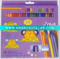 24 colors plastic crayon