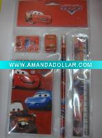 Wholesale 5Pcs Cars Children school supplies Stationery set pencil set