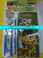 Wholesale 5Pcs Ben10 Children school supplies Stationery set pencil set