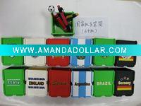 Wholesale Soccer PVC Pencil Vase/Football Team Pencil Container