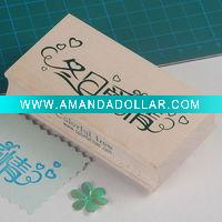 Wholesale new style novelty wooden seal rubber stamp toys gifts for school children
