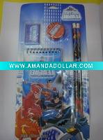Wholesale 5pcs Superman Children school supplies Stationery set pencil set