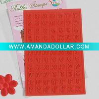 new style alphabet rubber stamp