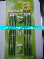 Wholesale Spongebob Children school supplies 11pcs stationery set gift set