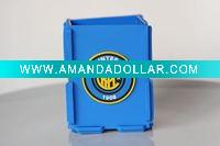 Wholesale Soccer PVC Pencil Vase/Football Team Pencil Container