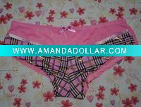Wholesale Satin Stripe Printing Panty Lingerie