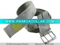 Wholesale jean's fabric belt with stitching flower