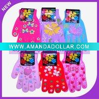 Acrylic yarn offset print knitted gloves