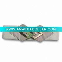 elastic belt with two parallelogram for decoration