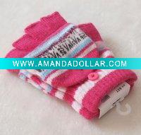 magic knitted gloves,jacquard gloves