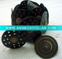 lady stud disc hip belt