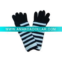 100% acrylic striped knitted glove