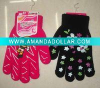 Wholesale rubber printed lady's glove
