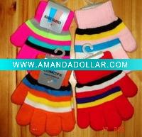 Wholesale Knitting stripe warm children glove
