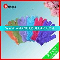 Wholesale 2011 the newest fashion exfoliating bath gloves