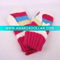 Wholesale Acrylic Children Gloves Red