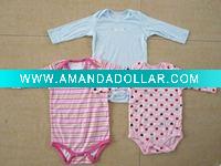 Wholesale 100%cotton longsleeve baby rompers baby wear