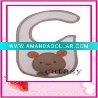TOP quality 100% cotton colorful & cute baby bibs