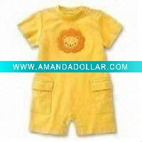 Double pocket baby rompers