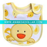 Wholesale 100% cotton baby bibs with EVA cover